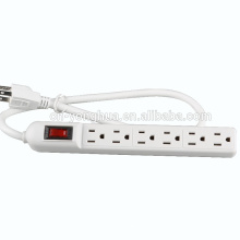 6-Outlet Surge Protector Power Strip 2-Pack, 90 Joule - White